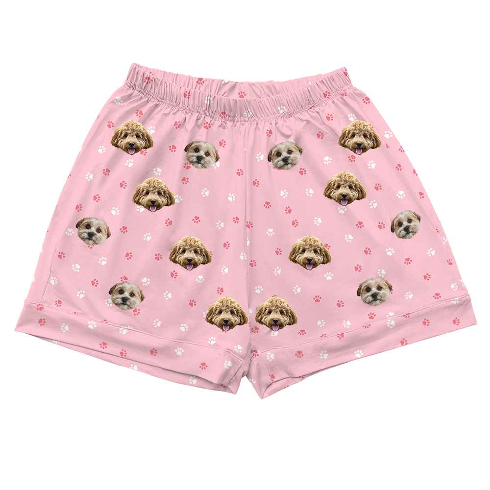 LightPinkPawsPajamaShorts4-InchInseamShorts2PetImages(+$4.00)