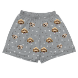 SlateGrayPawsPajamaShorts2Pets