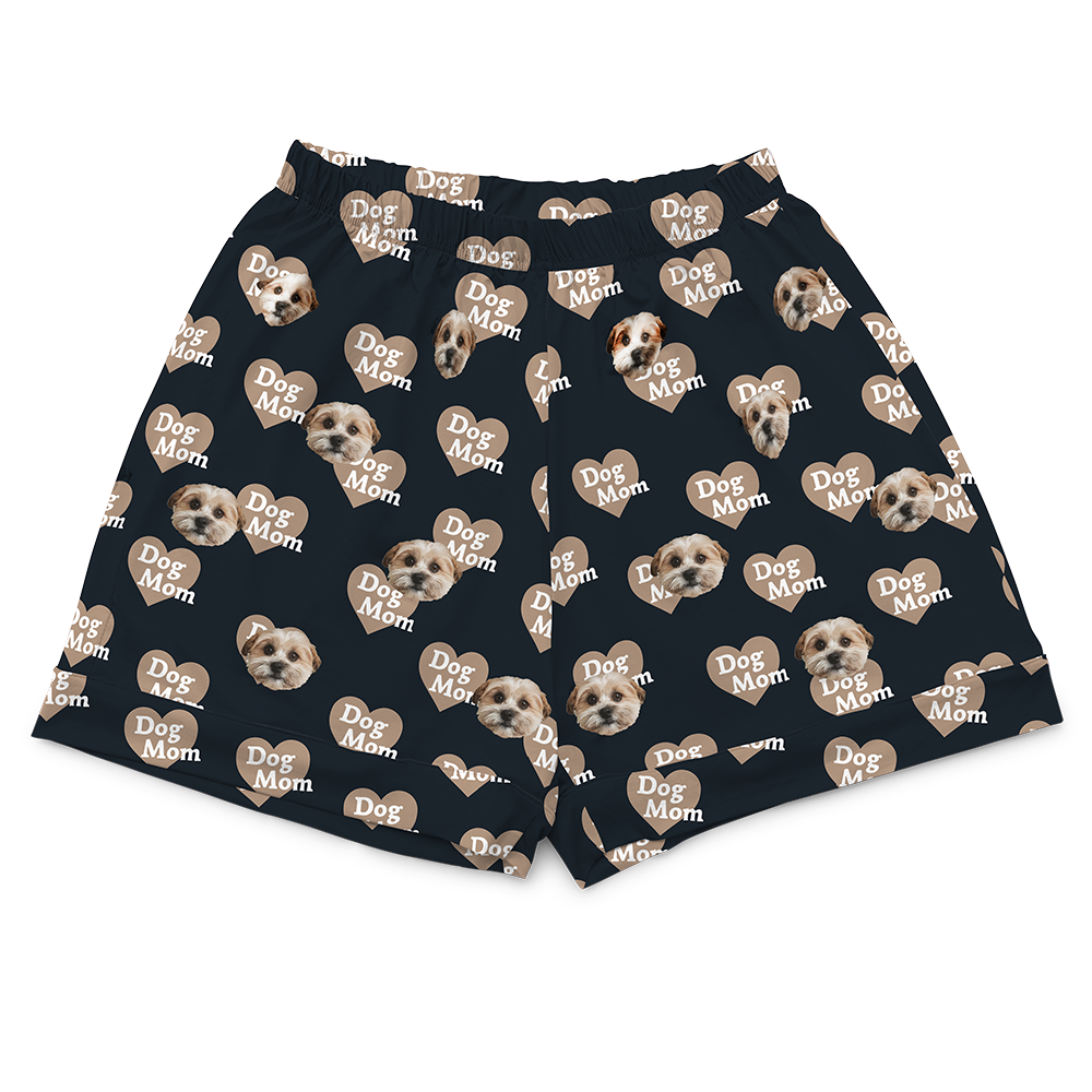 DogMom-BlackPajamaShorts