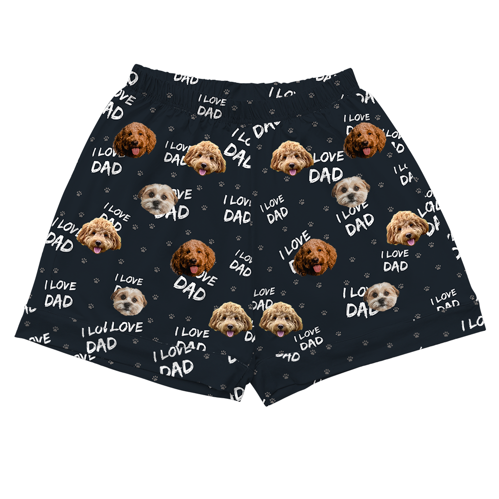 ILoveDadPajamaShorts4-InchInseamShorts3PetImages(+$8.00)