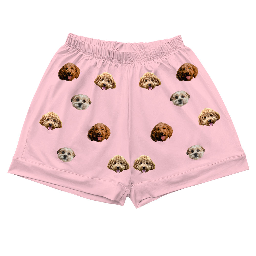 PinkDreamPajamaShorts4-InchInseamShorts3PetImages(+$8.00)