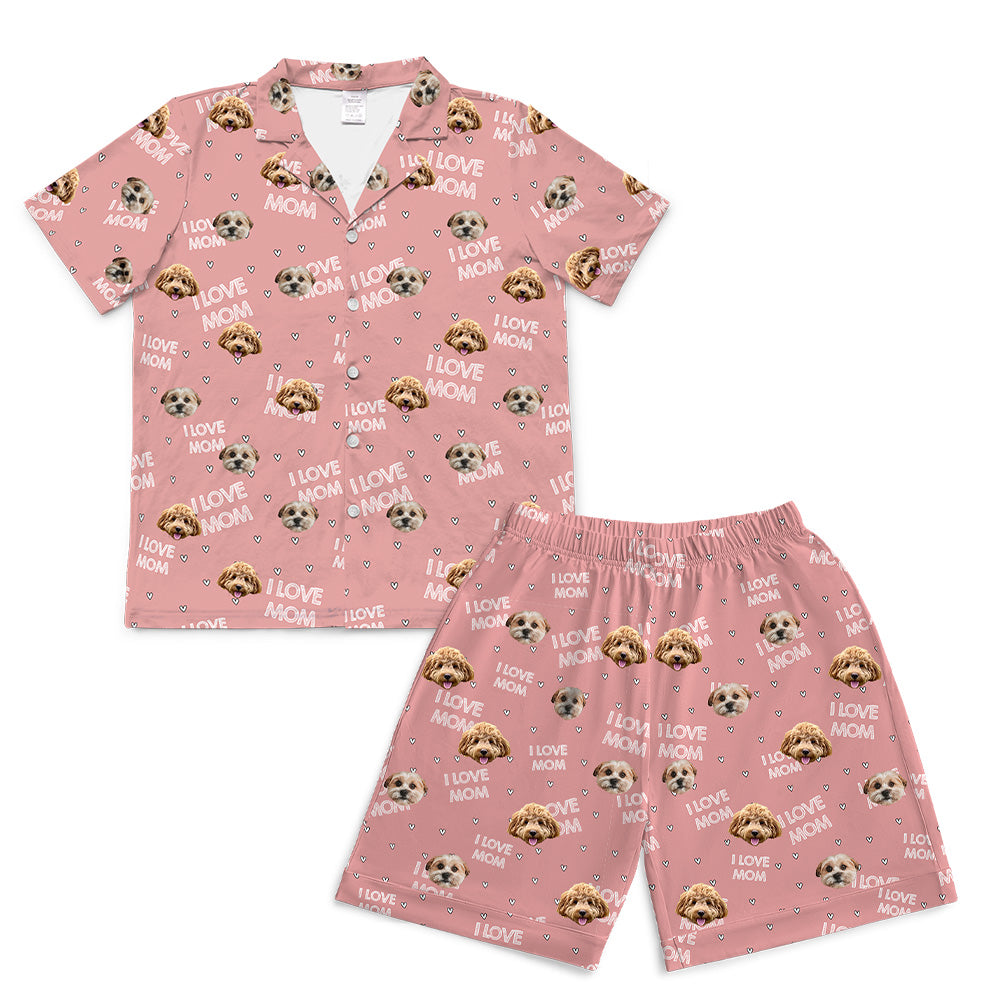 ILoveMomPajamaSet(Shirt&amp;Shorts)7-InchInseamShorts2PetImages(+$4.00)