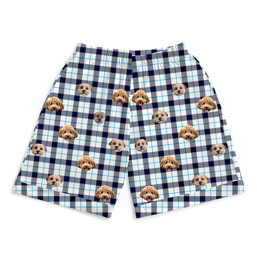 BluePlaidPajamaShorts7-InchInseamShorts2PetImages(+$4.00)