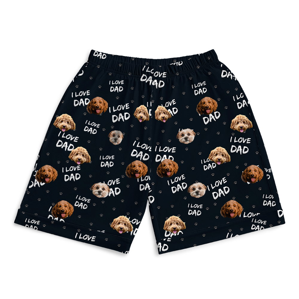 ILoveDadPajamaShorts7-InchInseamShorts3PetImages(+$8.00)