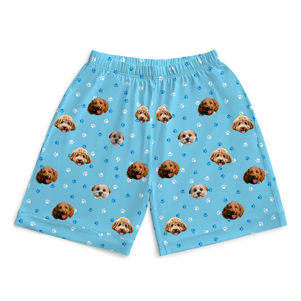 LightBluePawsPajamaShorts7-InchInseamShorts3PetImages(+$8.00)