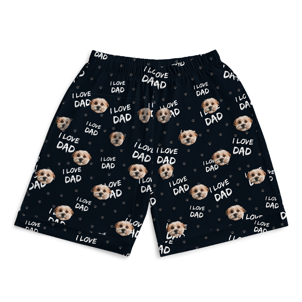 ILoveDadPajamaShorts7-InchInseamShorts1PetImage