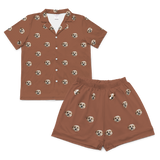 This is a pajama set which contains a short sleeve shirt with buttons and a short pajama[CocoaShortSleevePajamaShirt&ShortsSet($79.00)]