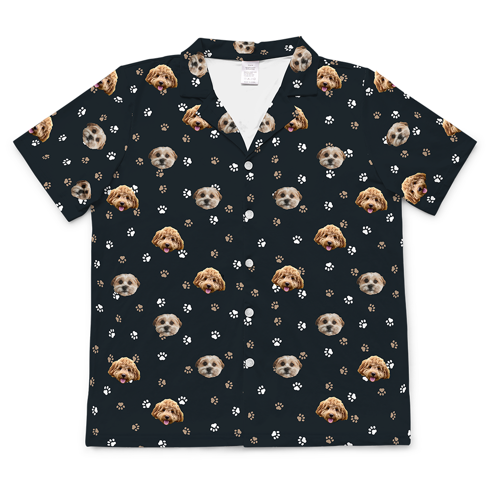 BlackPawsShortSleevePajamaShirt2PetImages(+$4.00)