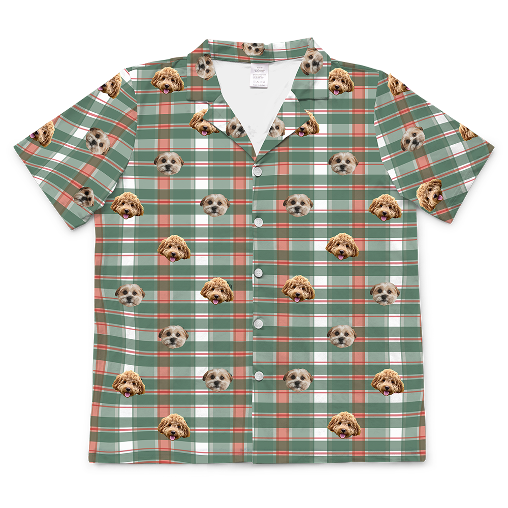 FlannelShortSleevePajamaShirtOnly2Pets