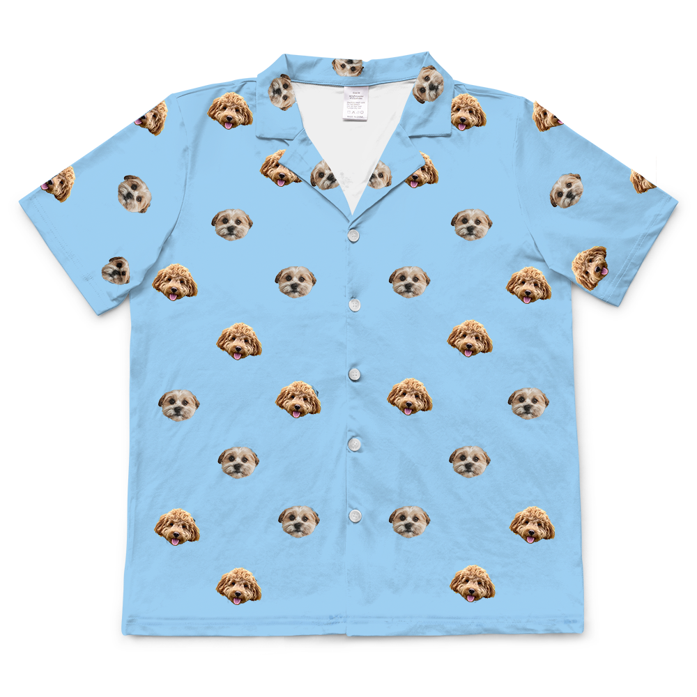 SkyBlueShortSleevePajamaShirt2Pets