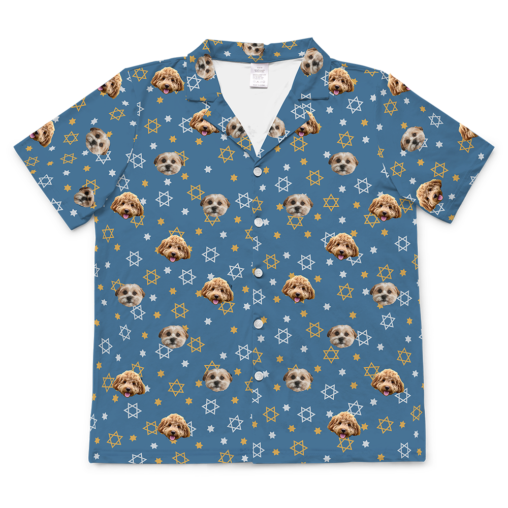 StarofDavidShortSleevePajamaShirt3Pets