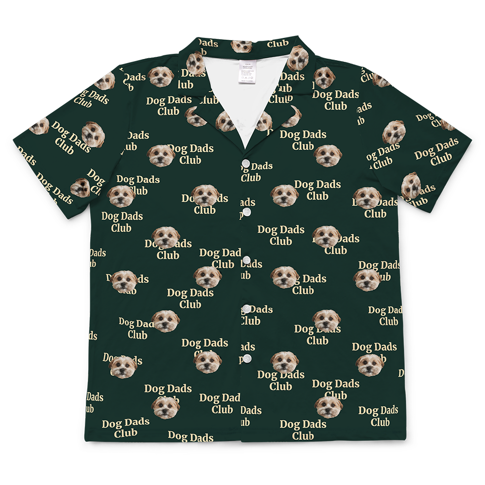 DogDadsClub-GreenShortSleevePajamaShirt1Pet