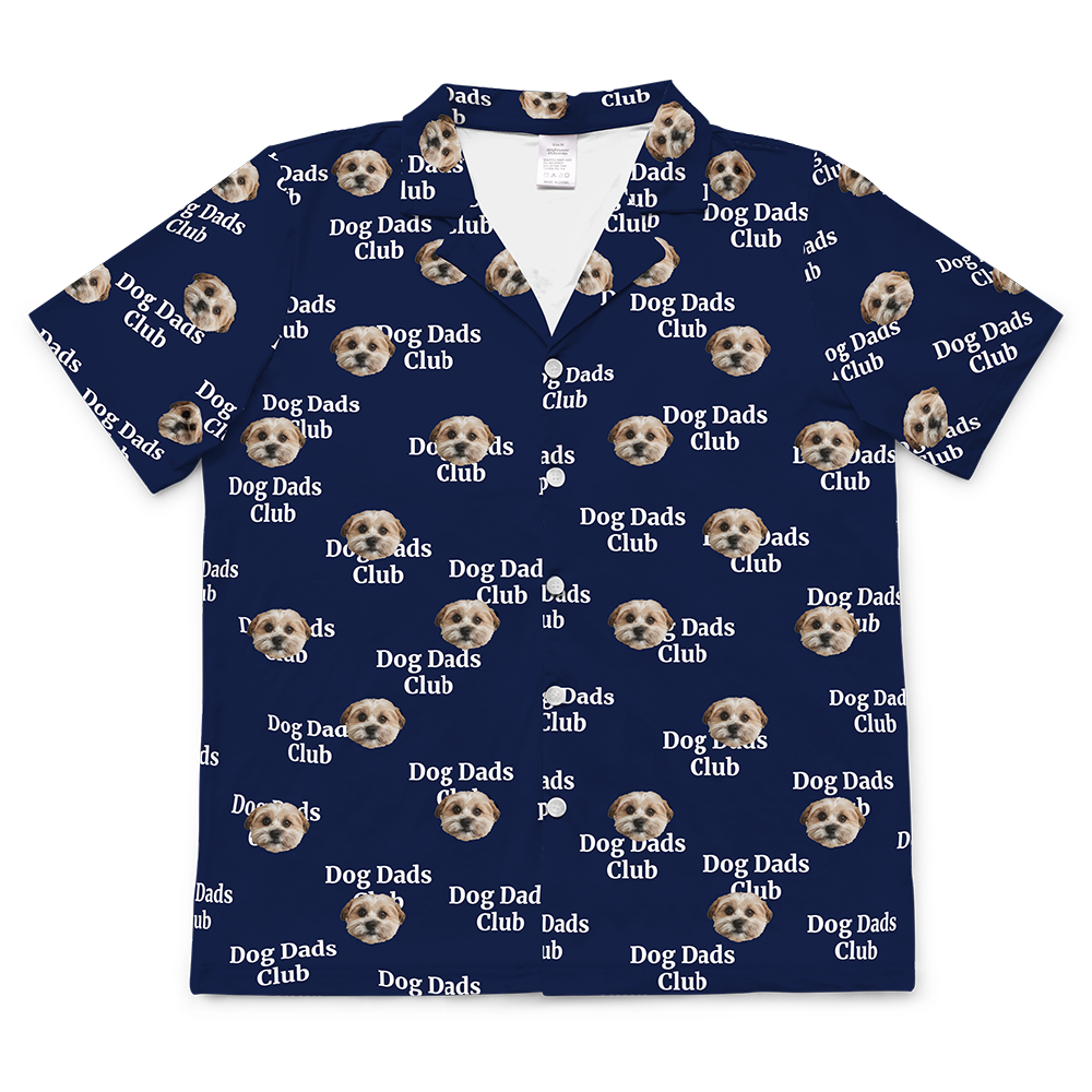 DogDadsClub-NavyShortSleevePajamaShirt1Pet