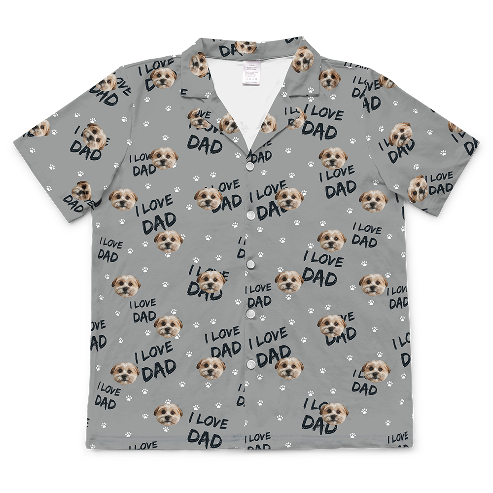 ILoveDad-SlateGrayShortSleevePajamaShirt1Pet