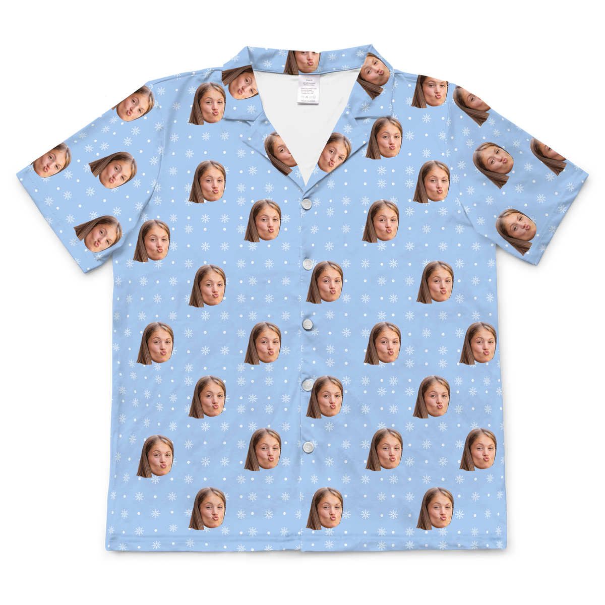 SnowflakesShortSleevePajamaShirt
