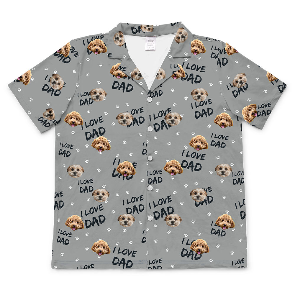 ILoveDad-SlateGrayShortSleevePajamaShirt2Pets