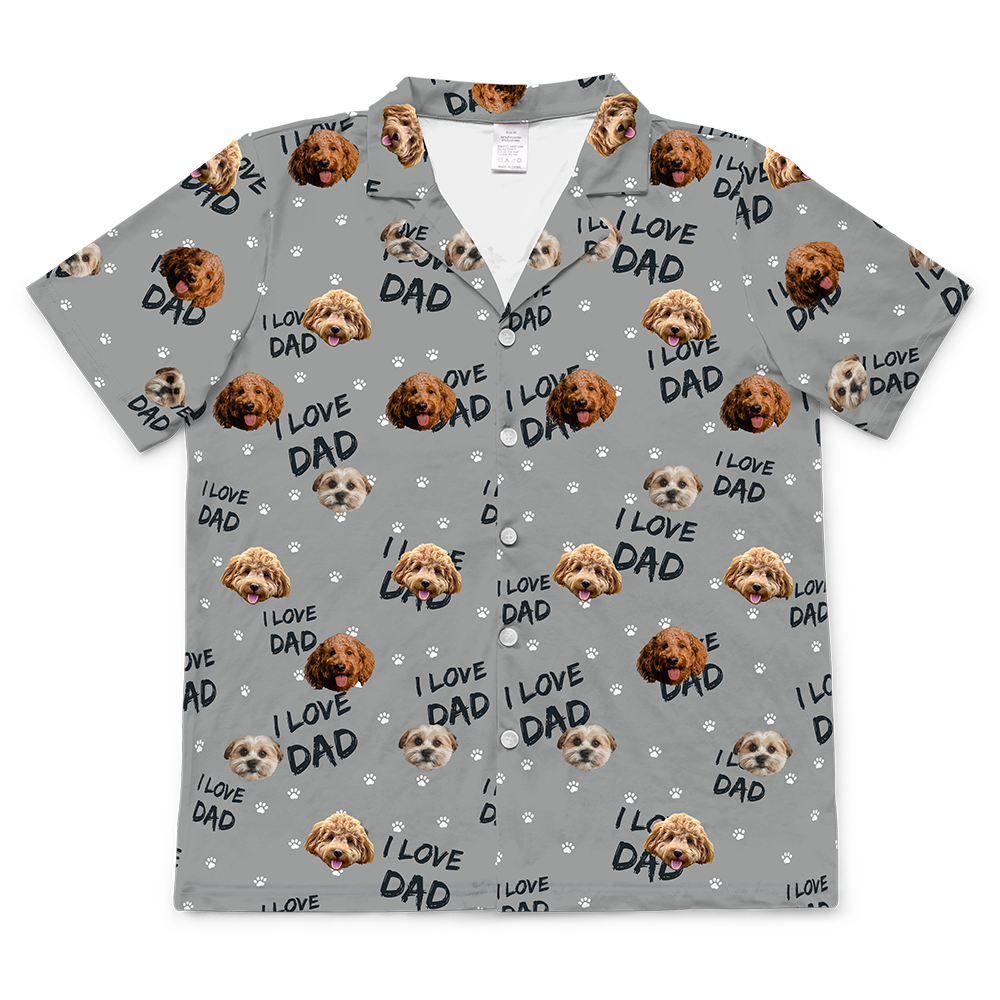 ILoveDad-SlateGrayShortSleevePajamaShirt3Pets