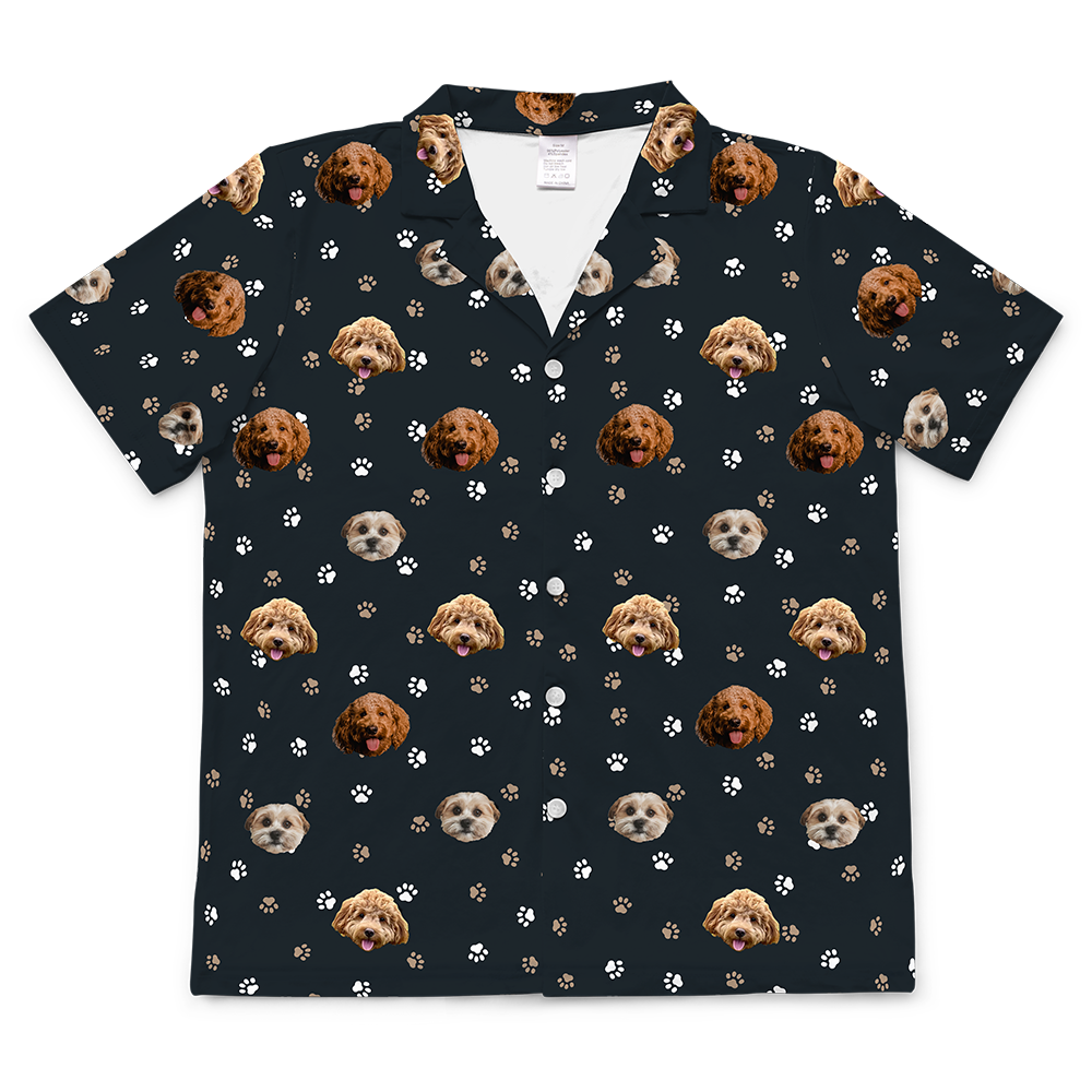 BlackPawsShortSleevePajamaShirtOnly3Pets