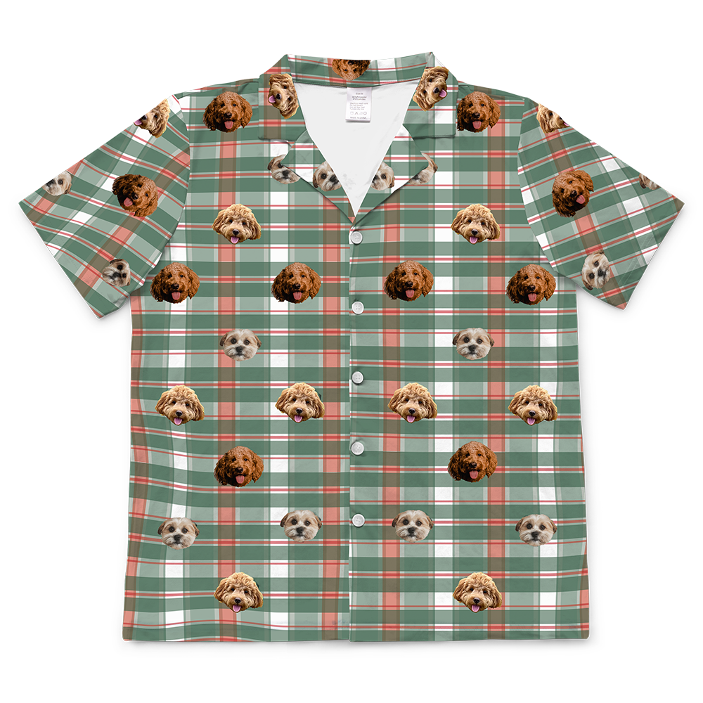 FlannelShortSleevePajamaShirt3Pets