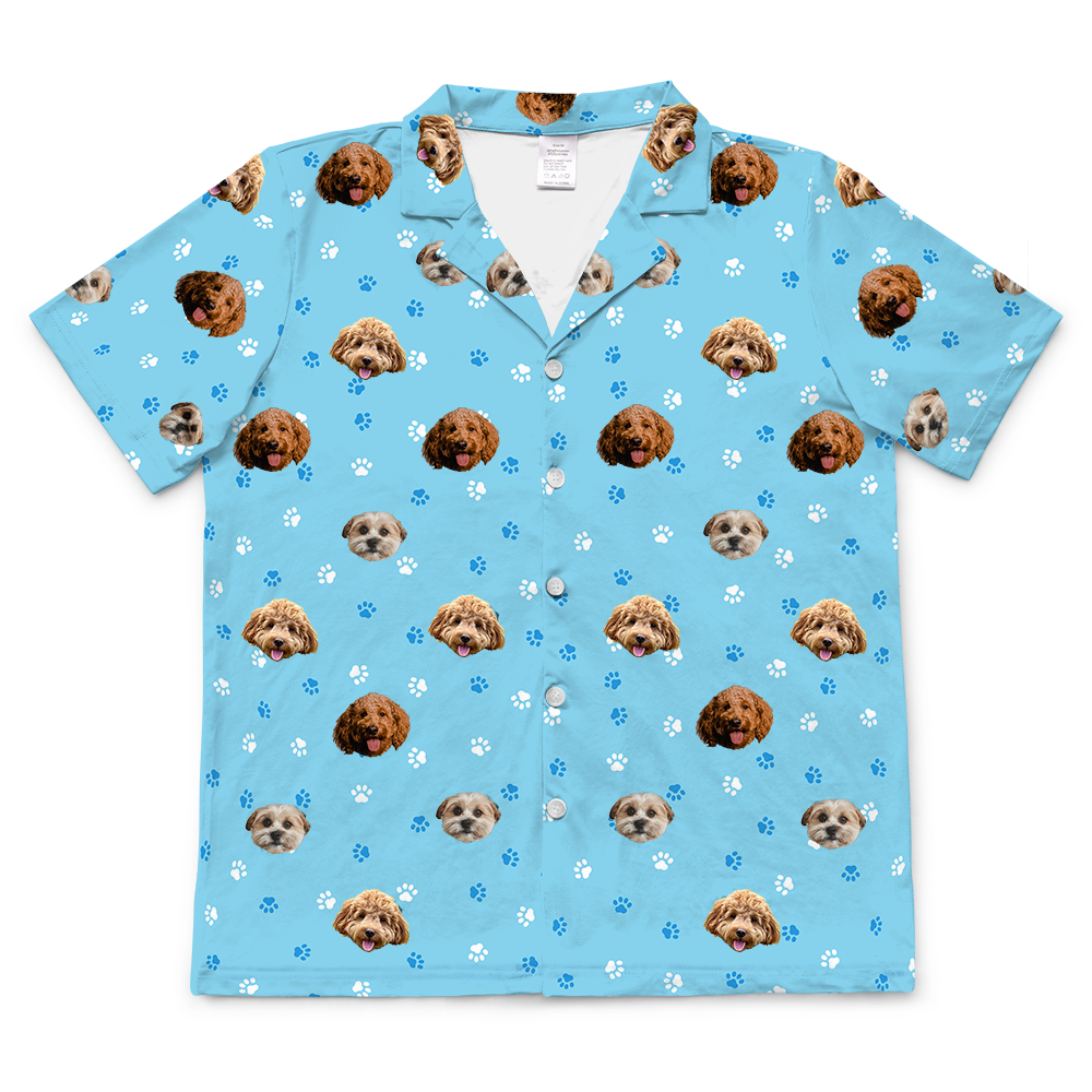 LightBluePawsShortSleevePajamaShirt3PetImages(+$8.00)