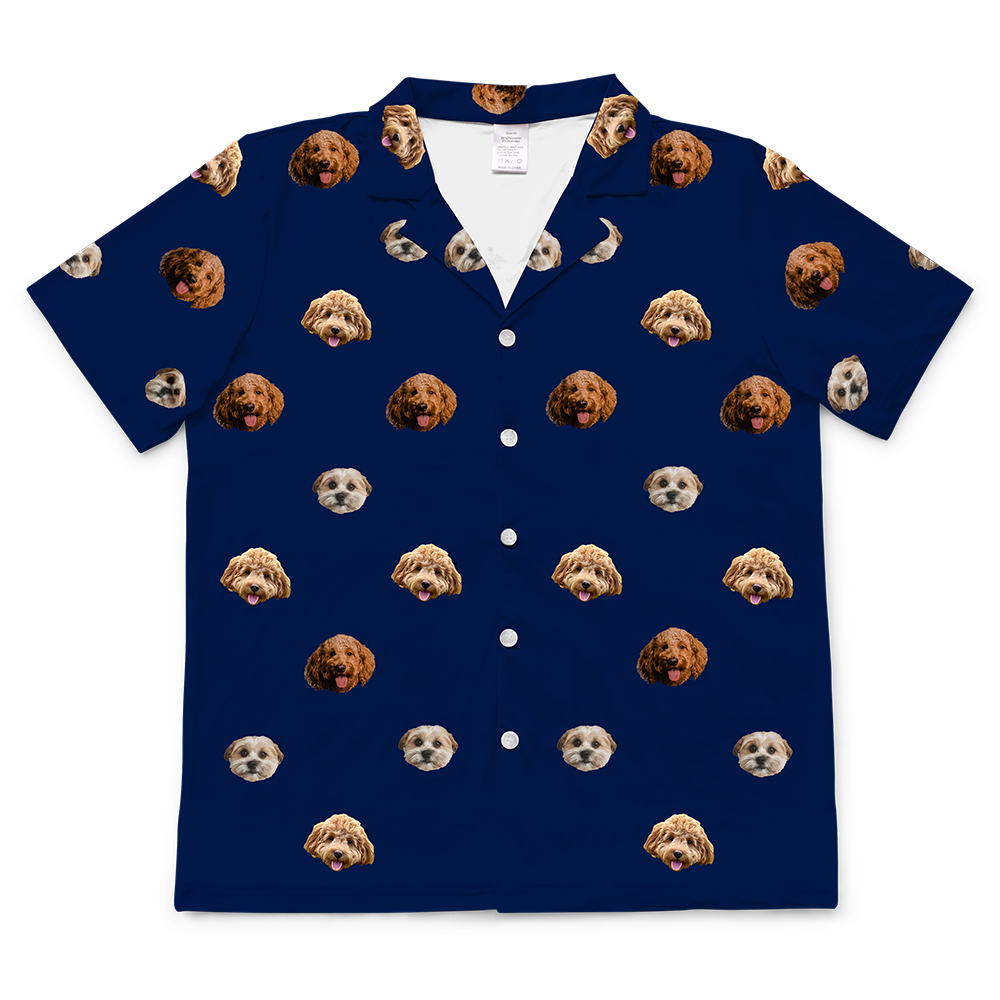 NavyShortSleevePajamaShirt3Pets