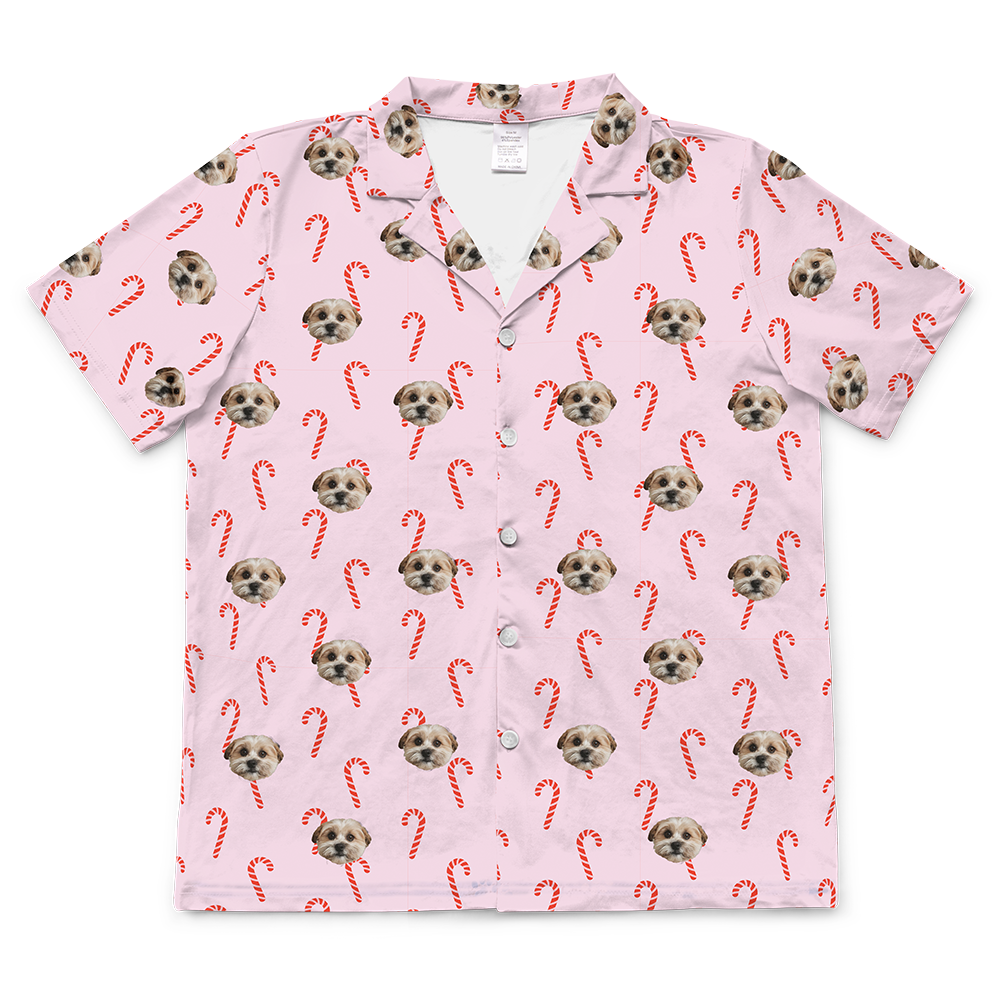 CandyCanesShortSleevePajamaShirt