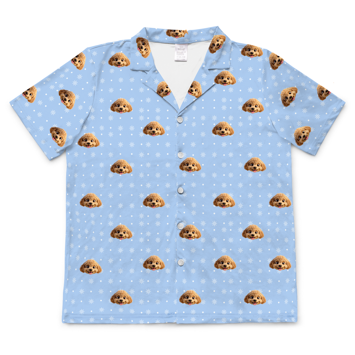 SnowflakesShortSleevePajamaShirt