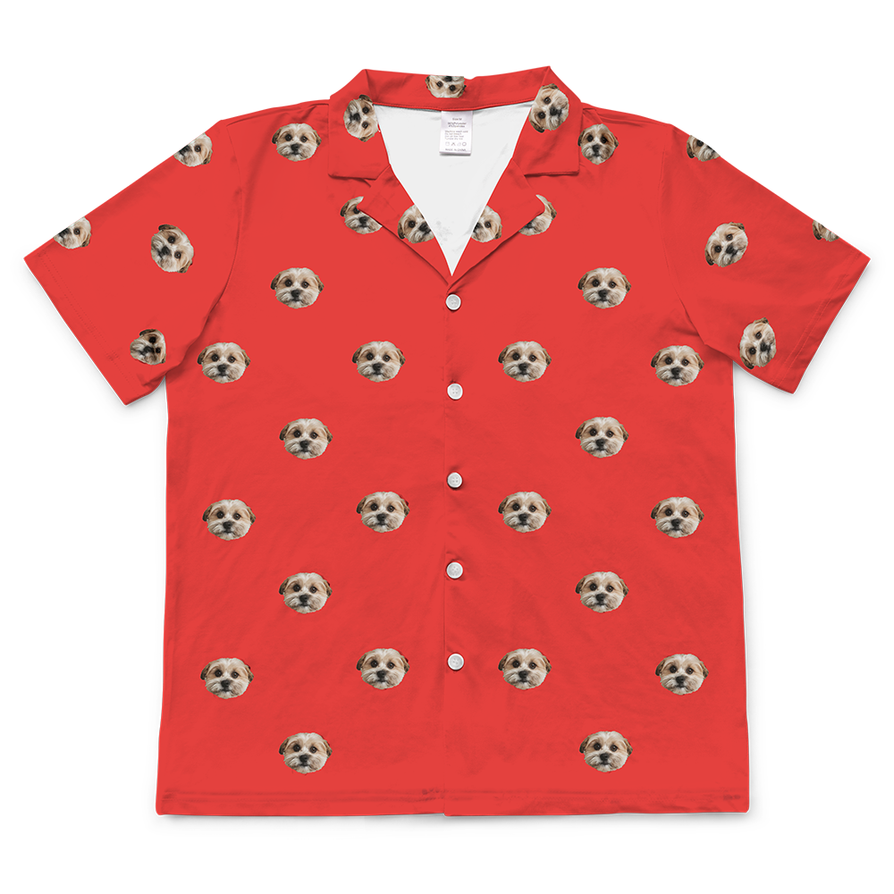 SolidRedShortSleevePajamaShirtOnly1Pet