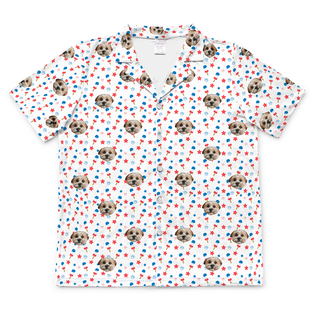 Stars&amp;PopsShortSleevePajamaShirt1PetImage