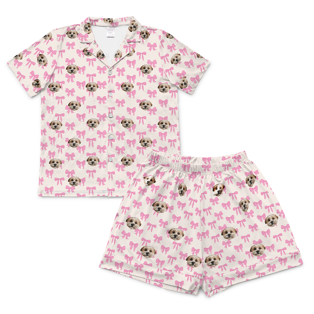 BowsShortPajamaSet(Shirt&amp;Shorts)1Pet