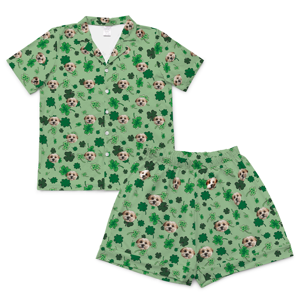 ShamrocksShortPajamaSet(Shirt&amp;Shorts)1Pet