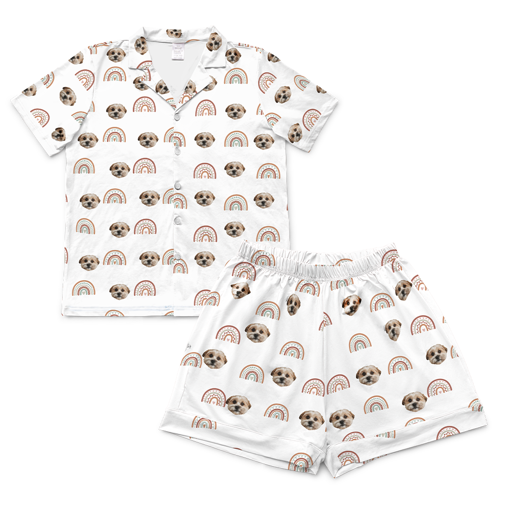 BohoRainbowsShortPajamaSet(Shirt&amp;Shorts)1Pet