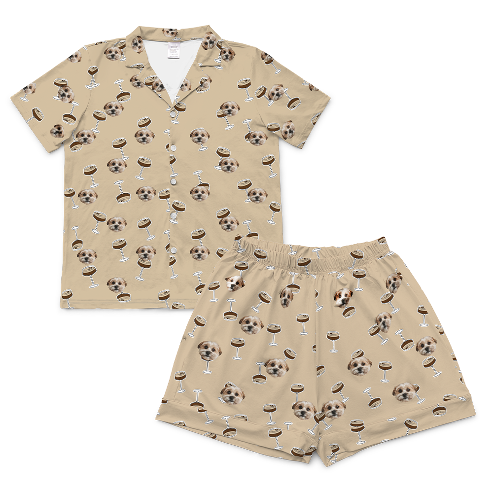 EspressoMartinisShortPajamaSet(Shirt&amp;Shorts)1Pet