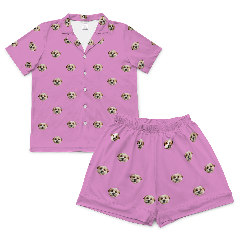 This is a pajama set which contains a short sleeve shirt with buttons and a short pajama[OrchidShortSleevePajamaShirt&ShortsSet($79.00)]