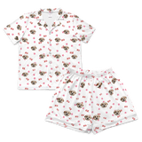 This is a pajama set which contains a short sleeve shirt with buttons and a short pajama[PawfectloveShortSleevePajamaShirt&ShortsSet($79.00)]