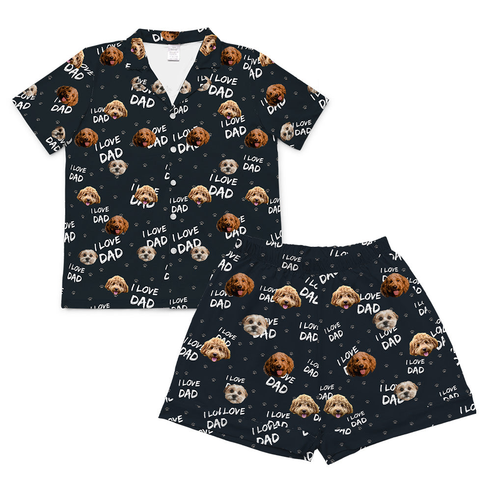ILoveDadShortPajamaSet(Shirt&amp;Shorts)3Pets