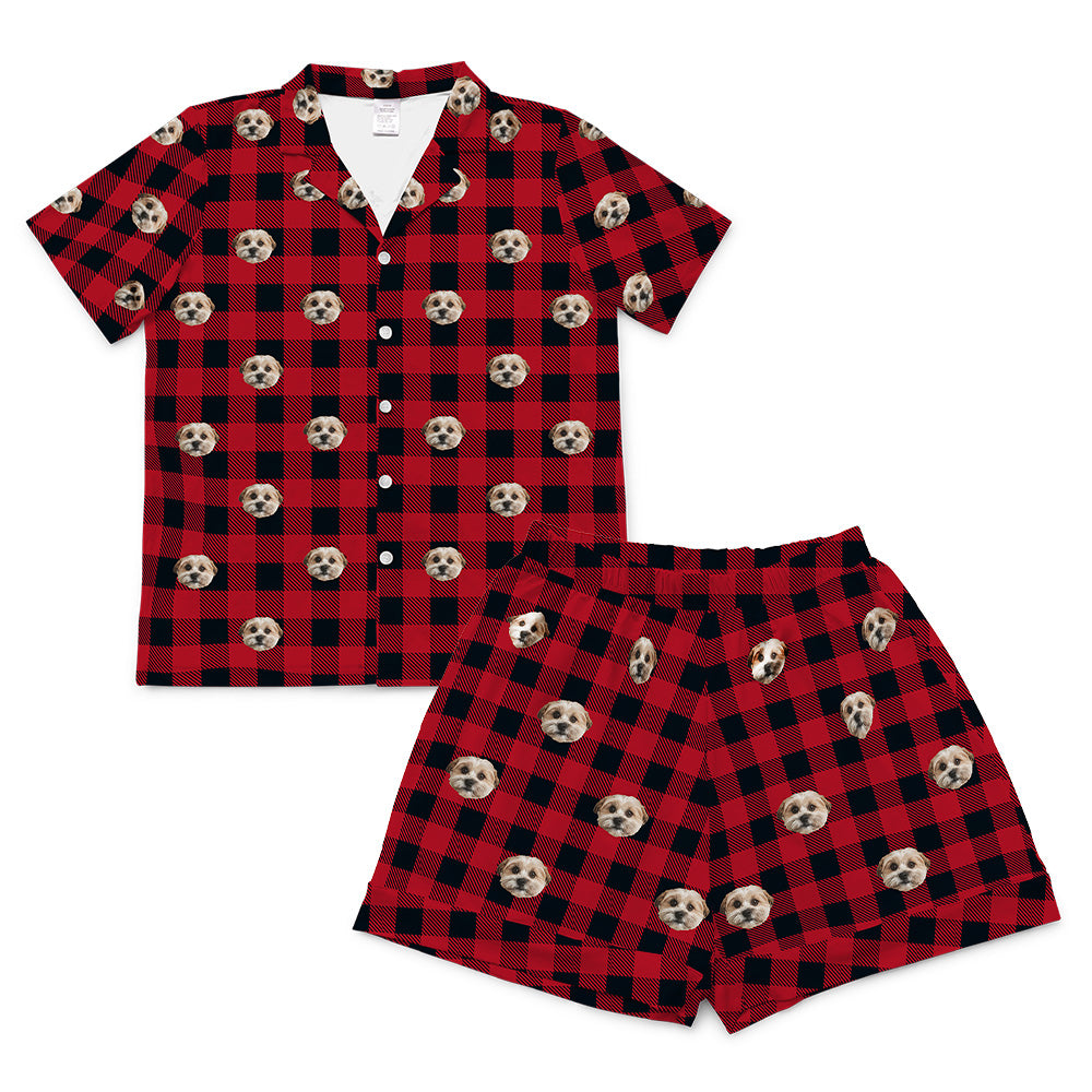 BuffaloPlaidShortSleevePajamaShirt&amp;ShortsSet