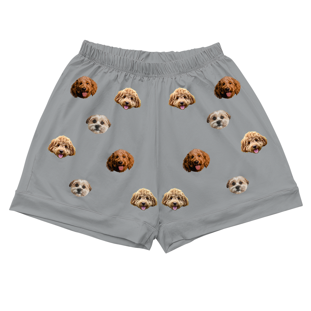 SlateGrayPawsPajamaShorts3Pets