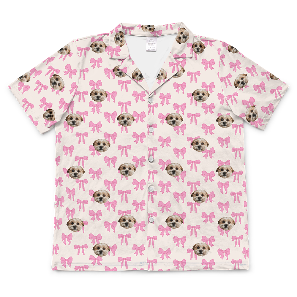BowsShortSleevePajamaShirt1Pet