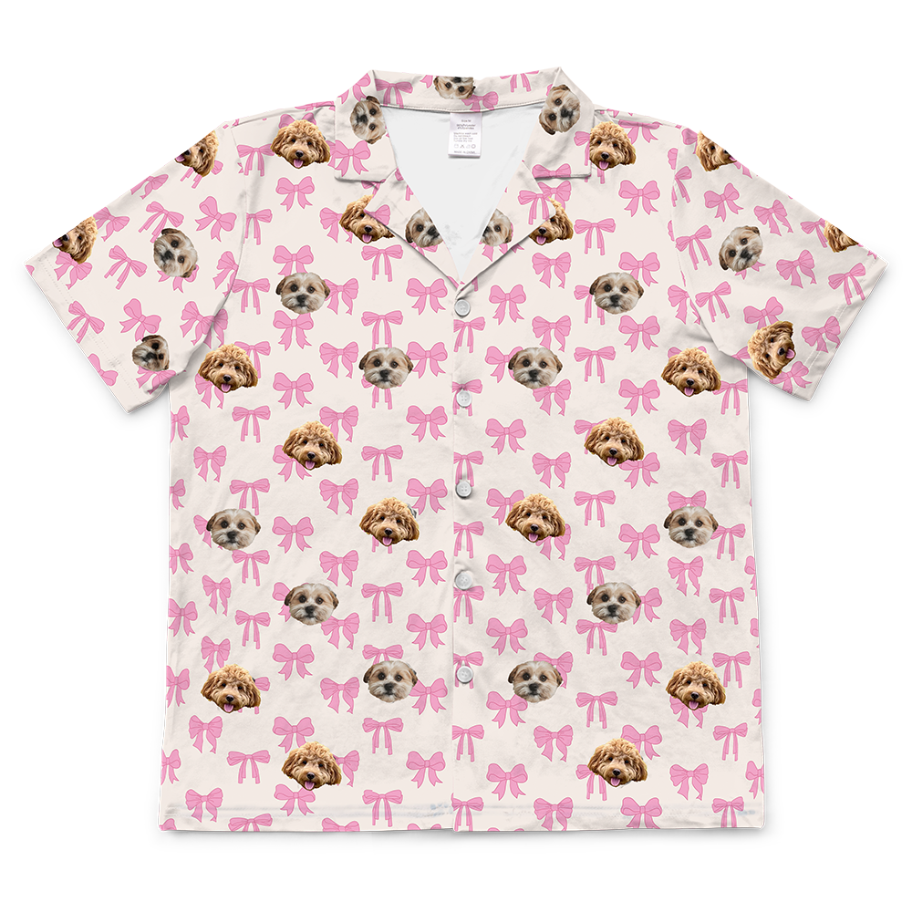 BowsShortSleevePajamaShirt2Pets