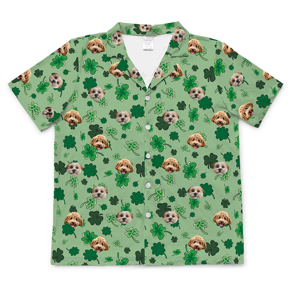 ShamrocksShortSleevePajamaShirt2Pets