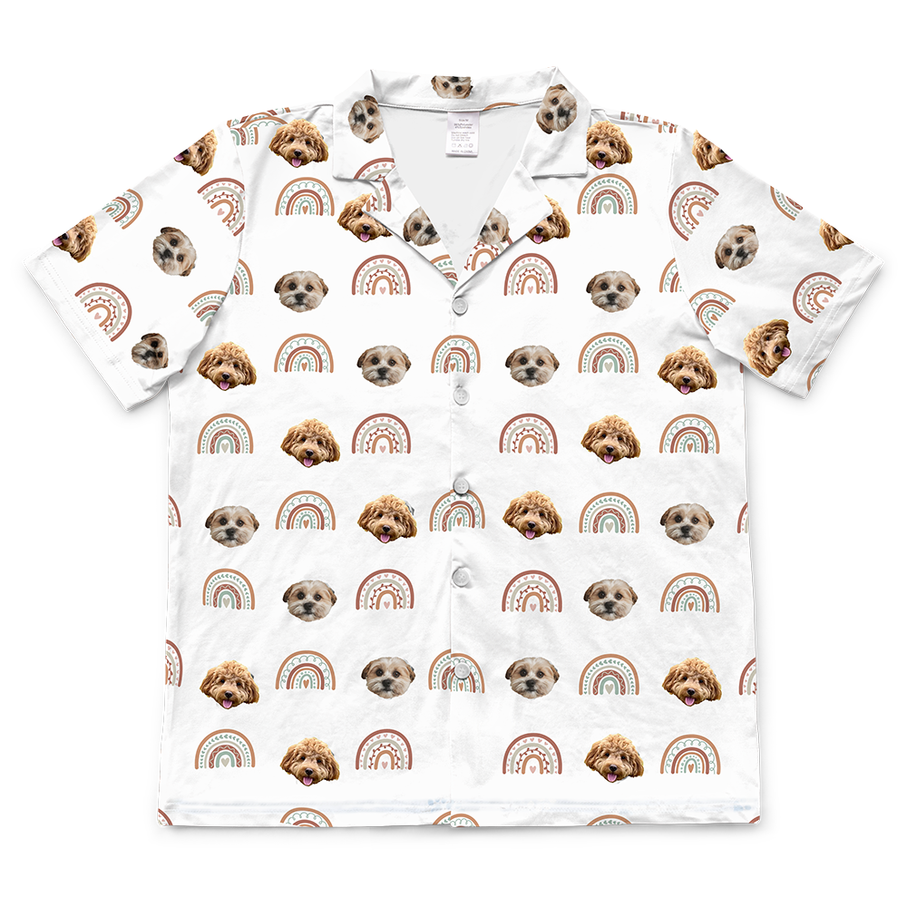 BohoRainbowsShortSleevePajamaShirt2Pets