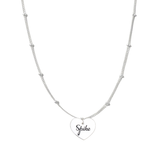 SilverSatelliteEngravedScriptHeartCharm