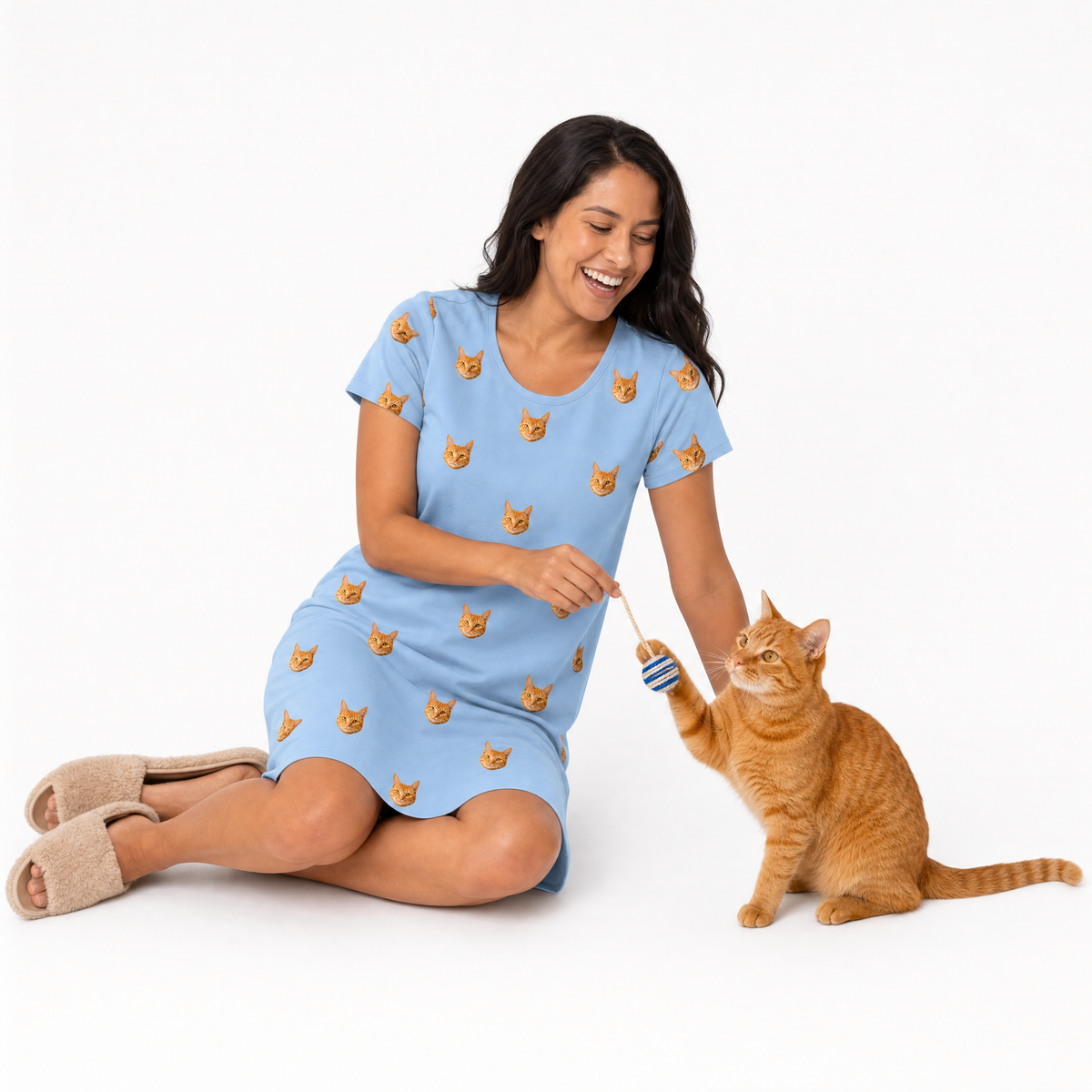 Adult Custom Pet Face Nightgowns