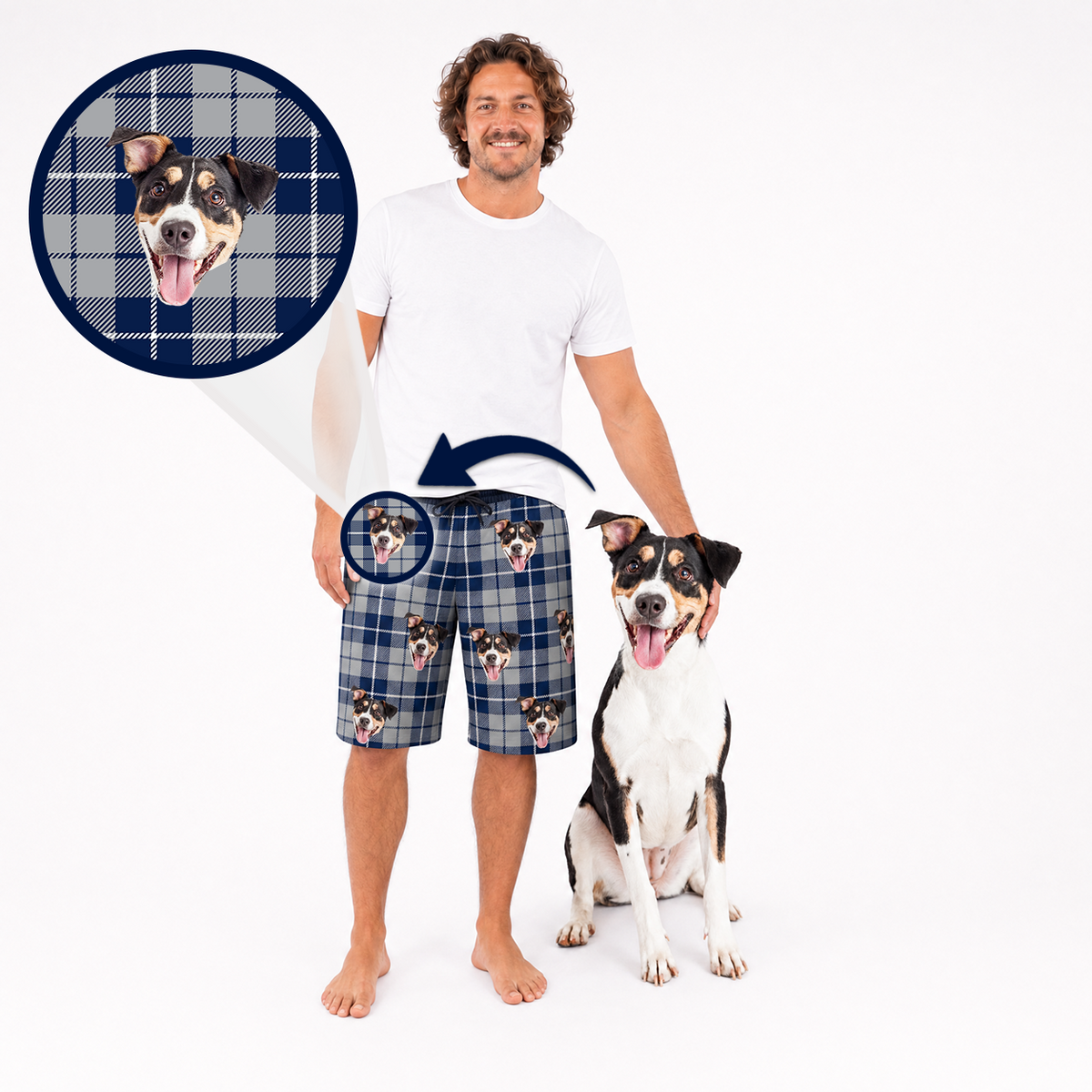Custom Pet Face Sweatshorts