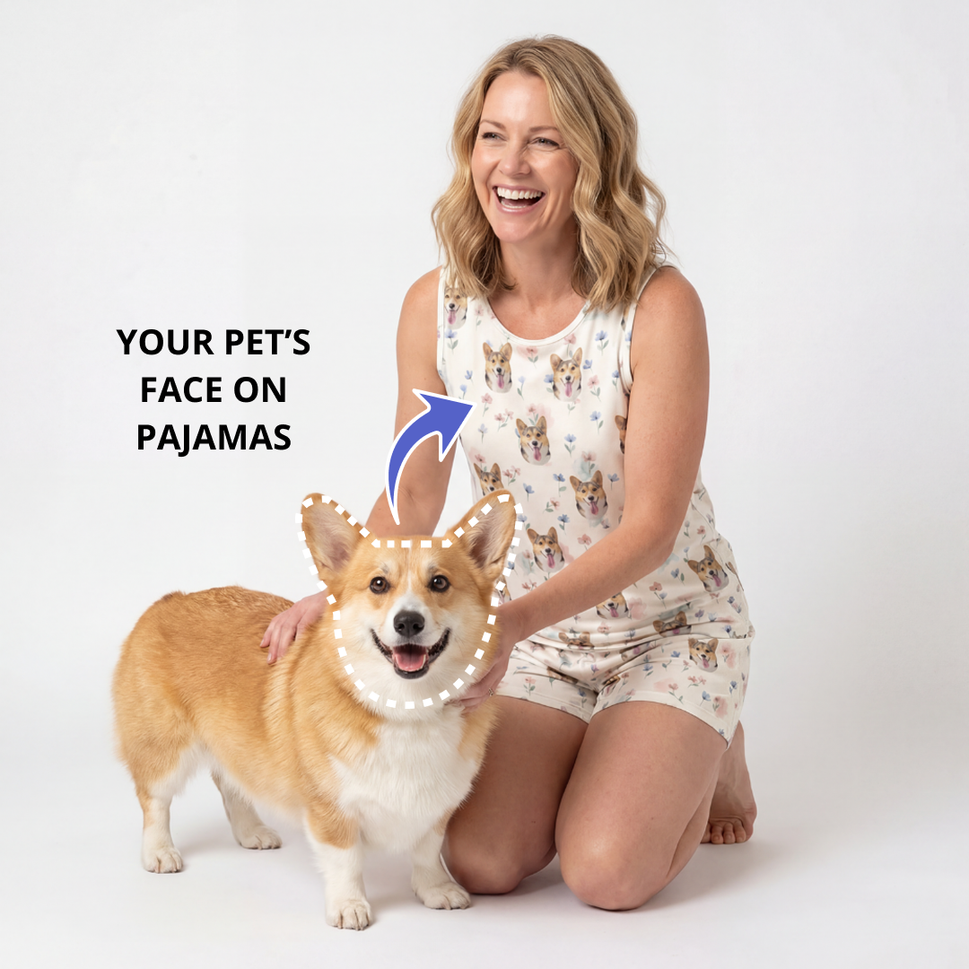 Tank Top Pajama Set | Pet Face Pajamas