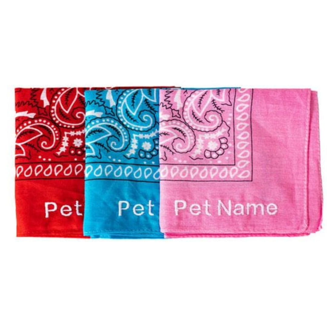 Custom name pet bandana