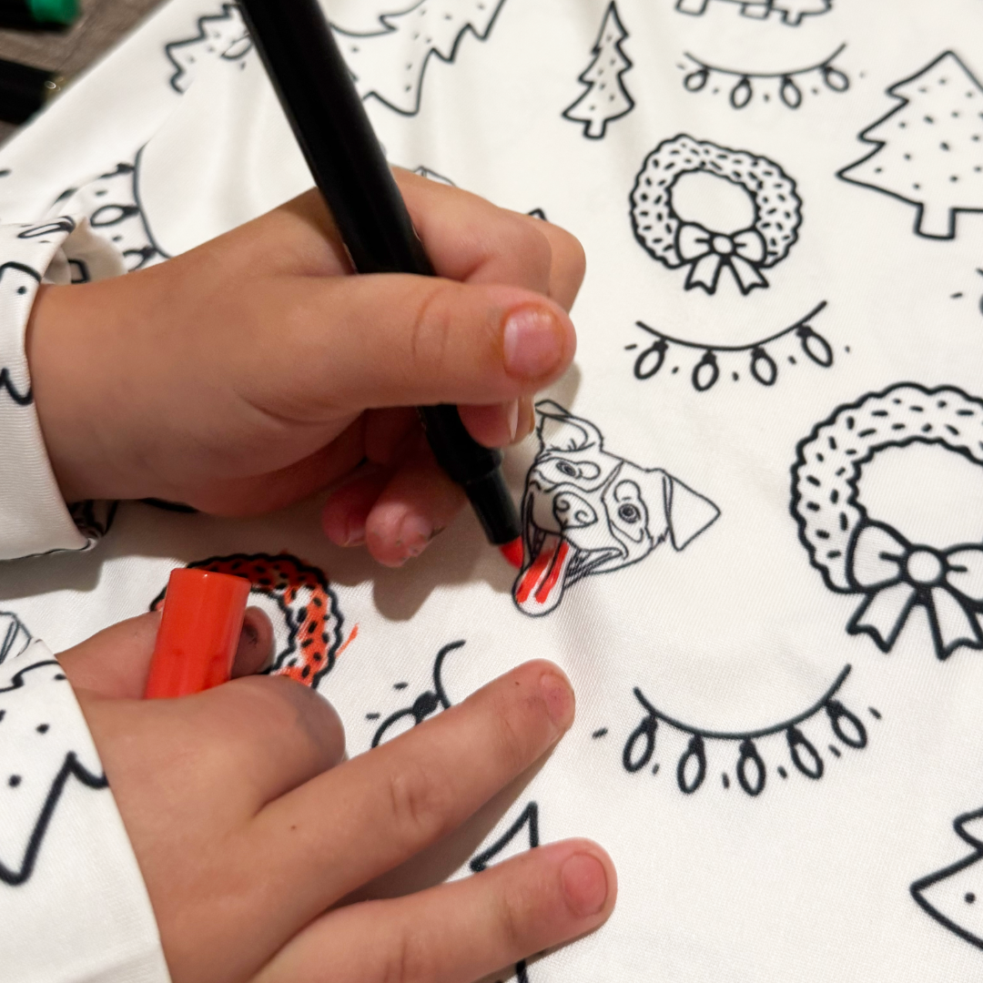 Custom Kids Pet Face Colorable Pajamas