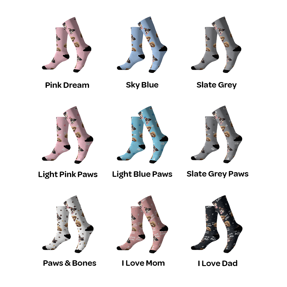Customized Pet Socks - 2 Pets
