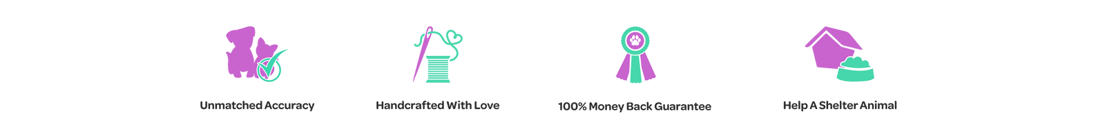 Why Cuddle Clones: Unmatched Accuracy, Handmade With Love, 100% Money Back Guarantee, Help A Shelter Animal